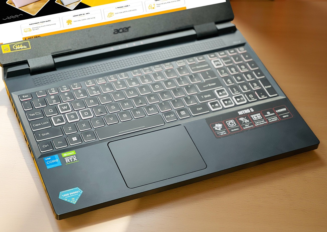 LAPTOP ACER NITRO 5 TIGER AN515 58 i7 12700H NVIDIA RTX 3050 4GB 15.6INCH FHD 144HZ LED RGB CHUYÊN GAME GIÁ RẺ2