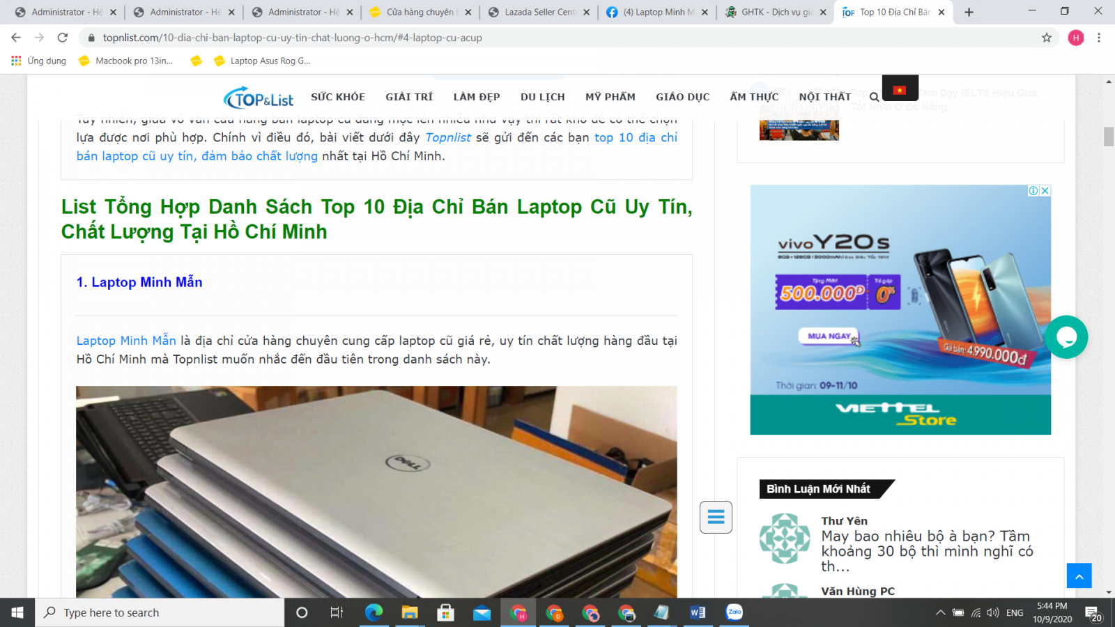 MUA LAPTOP CŨ GIAO HÀNG TẬN NƠI UY TÍN GIÁ RẺ QUẬN 3