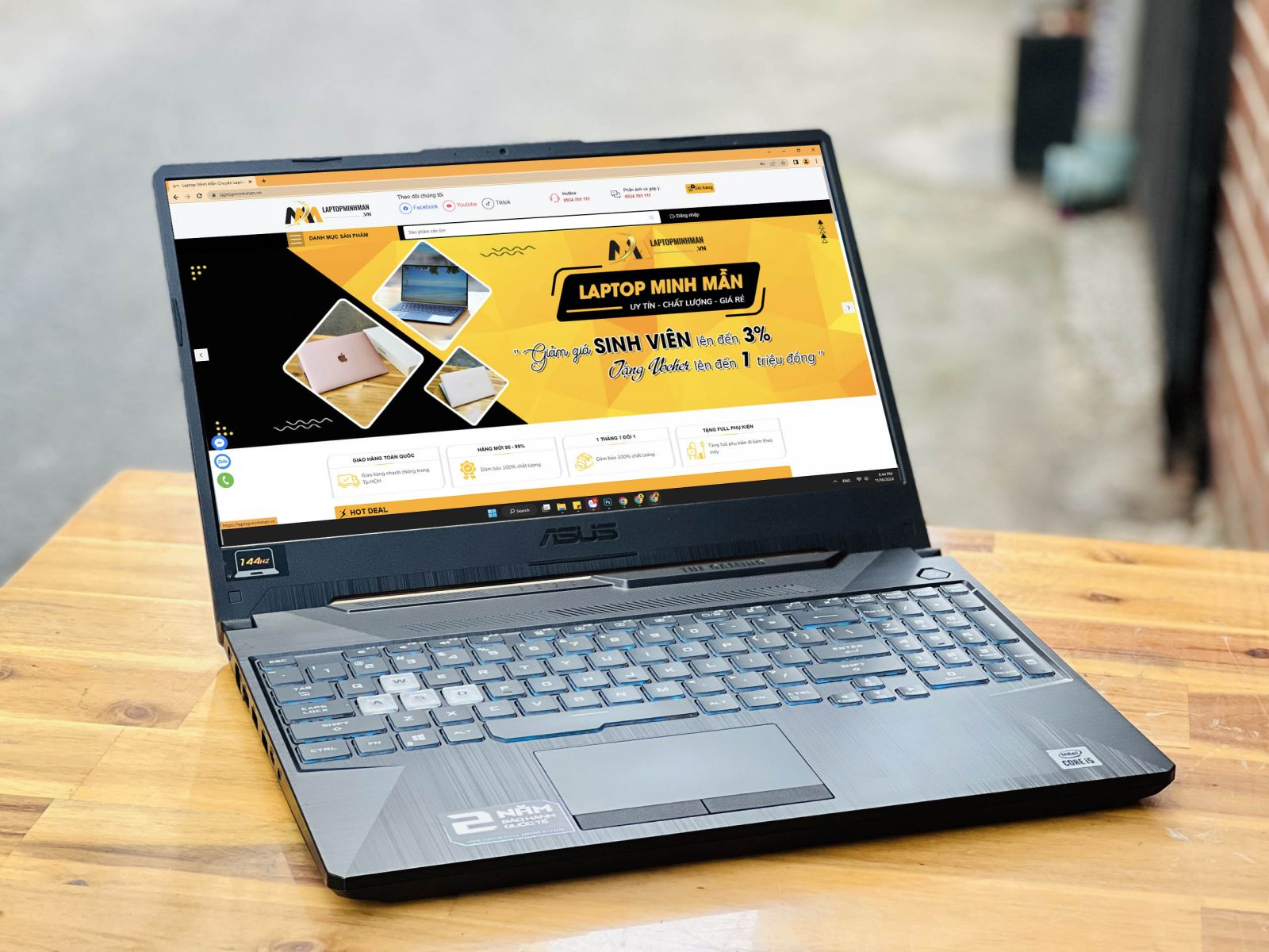 ASUS TUF F15 FX506LH I5 10300H 2022/ GTX 1650 4GB/ SSD512/ 144hz/ LED SRGB/ LAPTOP GAMING/ CHUYÊN GAME/ GIÁ RẺ