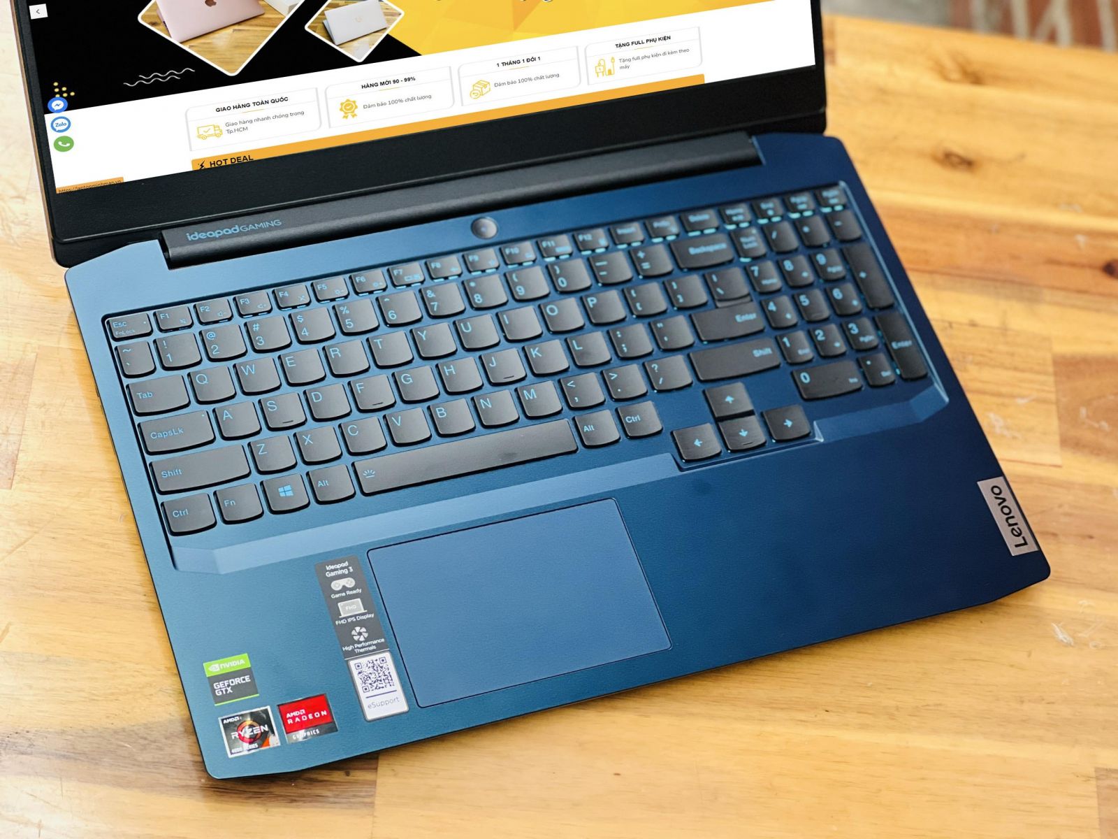 LENOVO IDEAPAD GAMING 3 15ARH05 RYZEN 7 4800H GTX1650Ti GIÁ RẺ